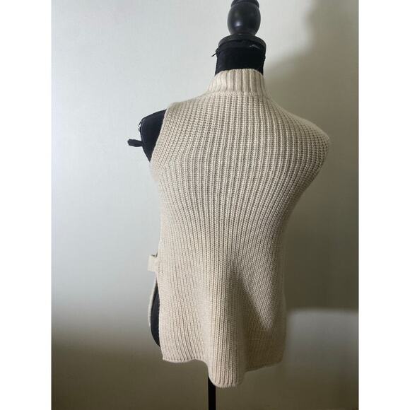 Mus Bombon Cream Pullover Sweater Tunic Vest Sz S - Picture 4 of 5